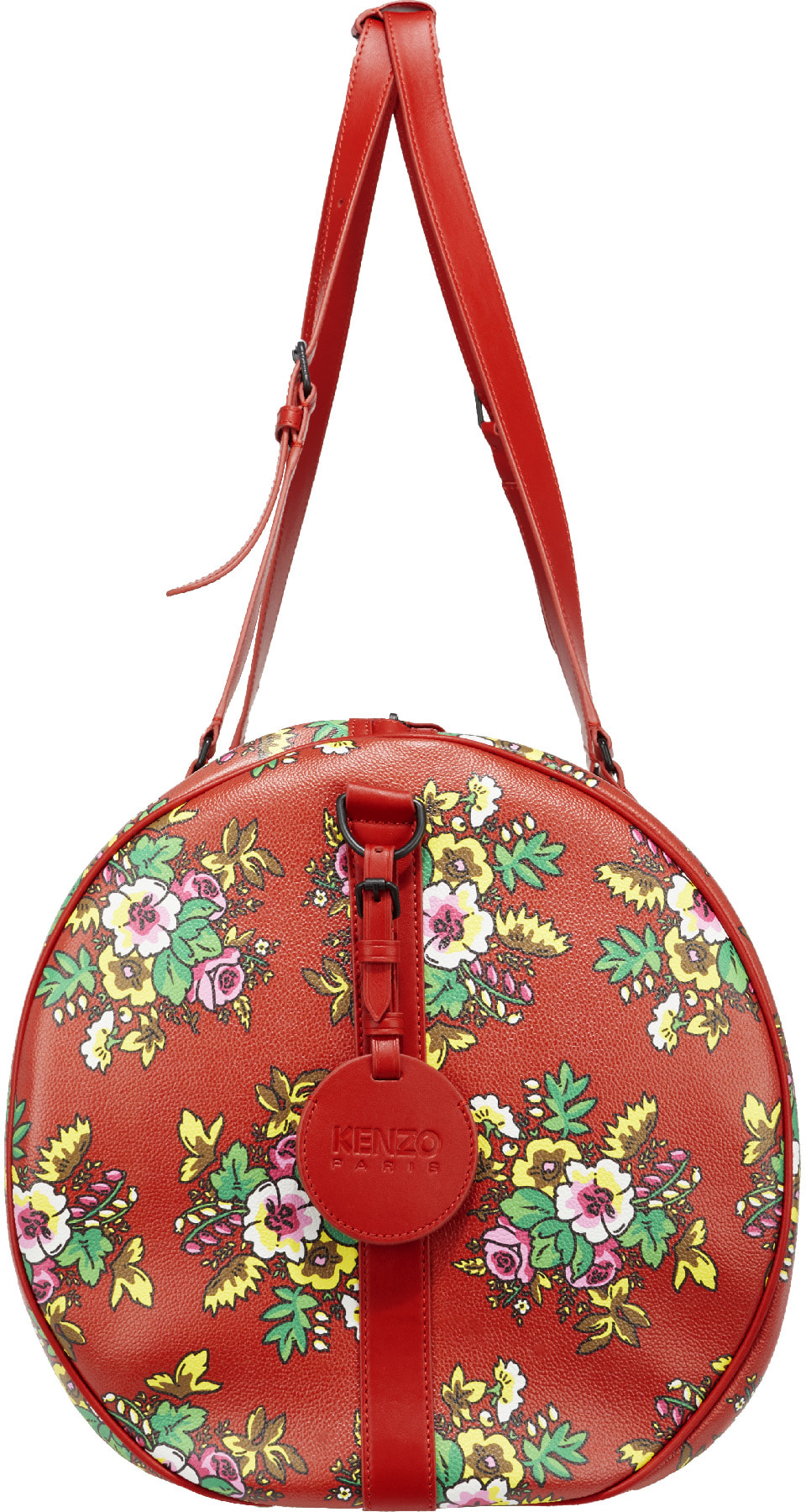 Kenzo: Red Courier 'Pop Bouquet' Large Bag - 3