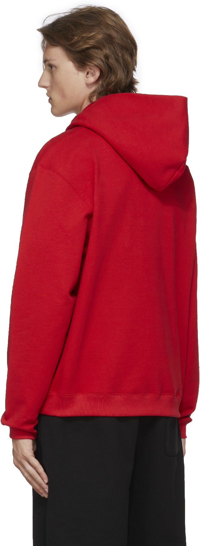 Kenzo: Rouge Pull à Capuche Logo Rouge - 3