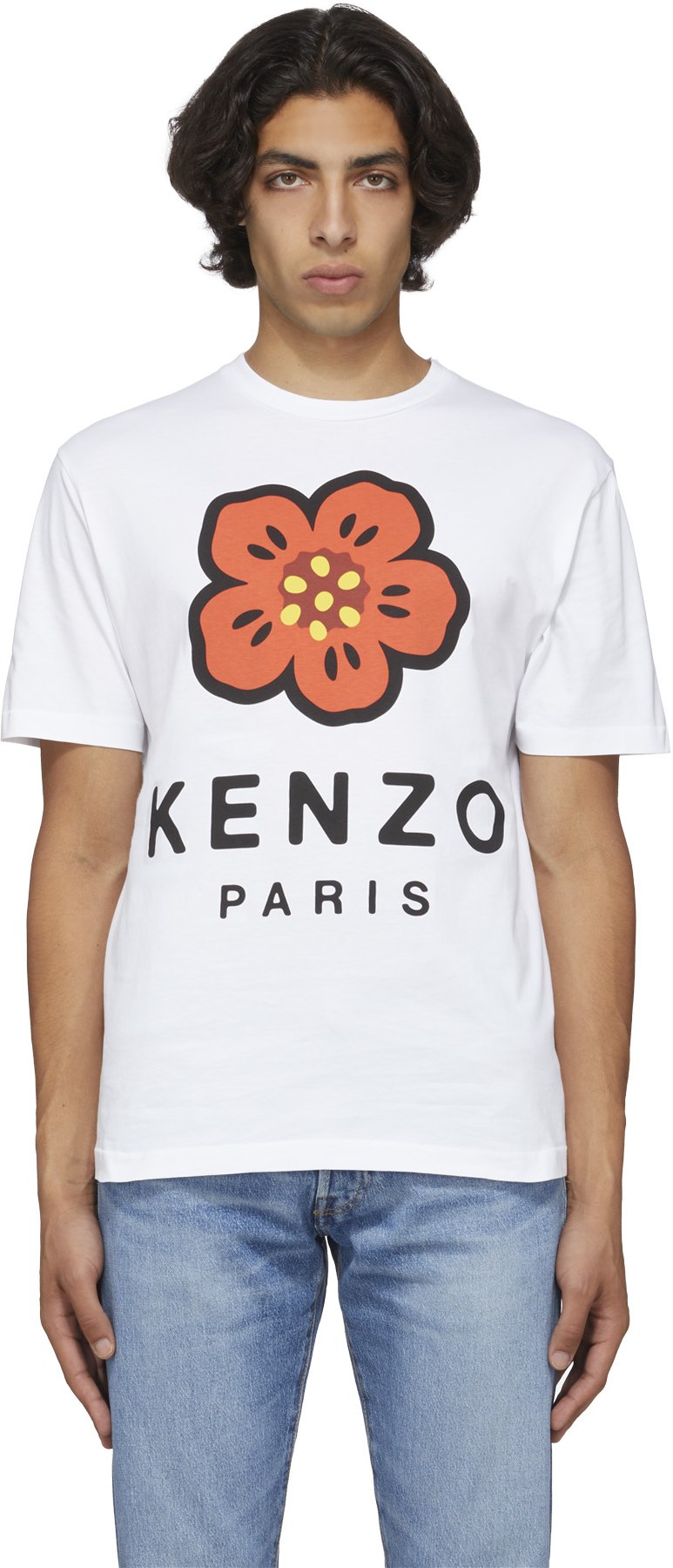 Kenzo: White 'Boke Flower' T-Shirt - 1