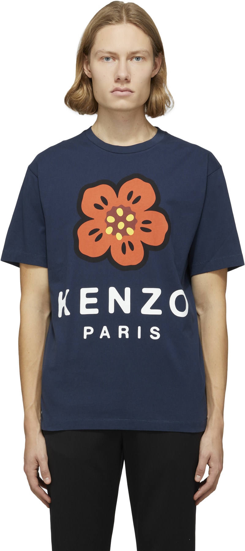 Kenzo: Blue 'Boke Flower' T-Shirt - 1