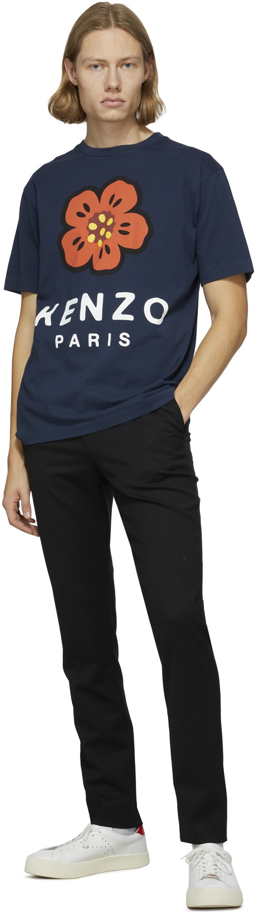 Kenzo: Bleu T-Shirt 'Boke Flower' Bleu - 4