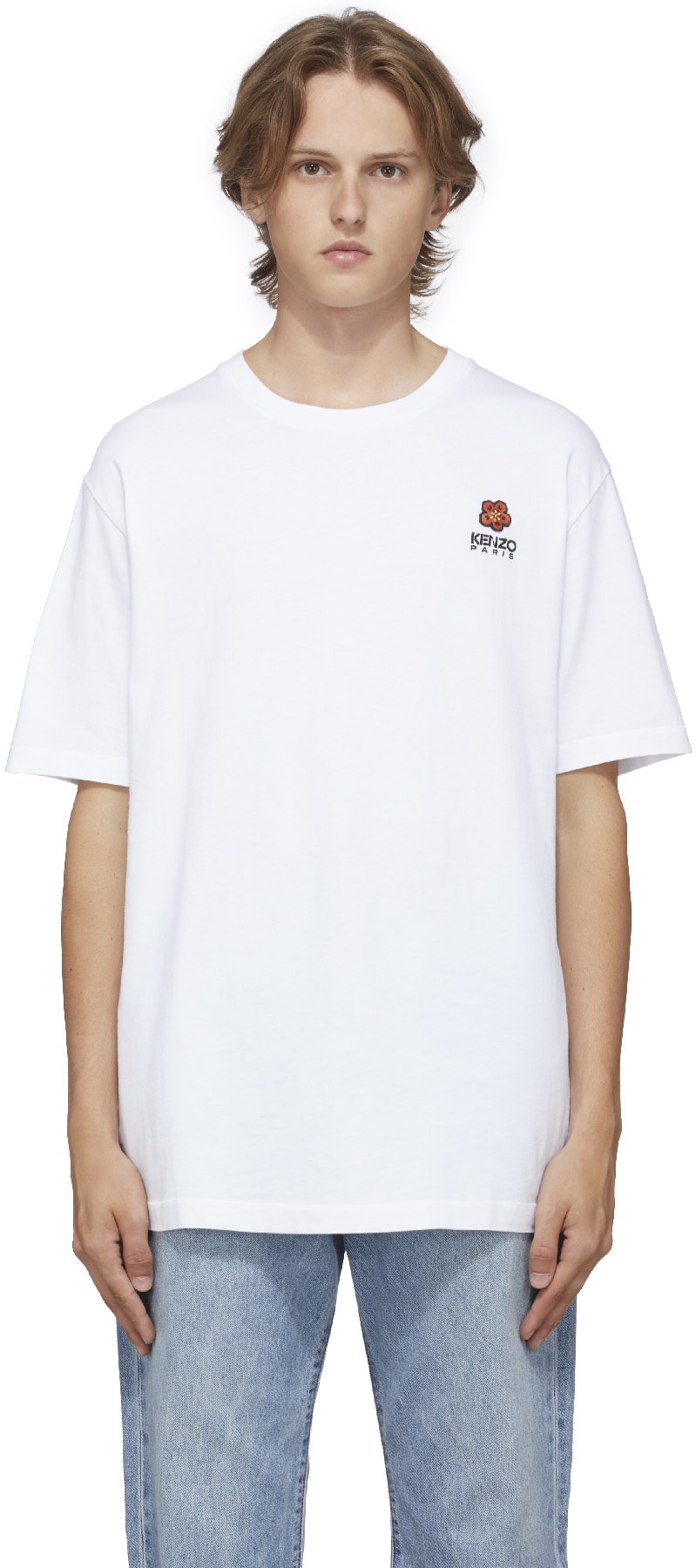 Kenzo: White 'Boke Flower' Crest T-Shirt - 1