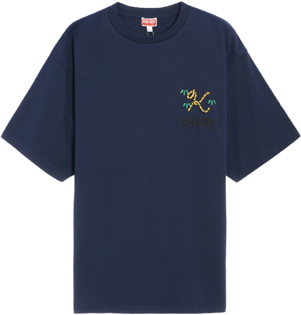 Kenzo: Noir T-Shirt Oversize 'Tiger Tail K' Noir - 1