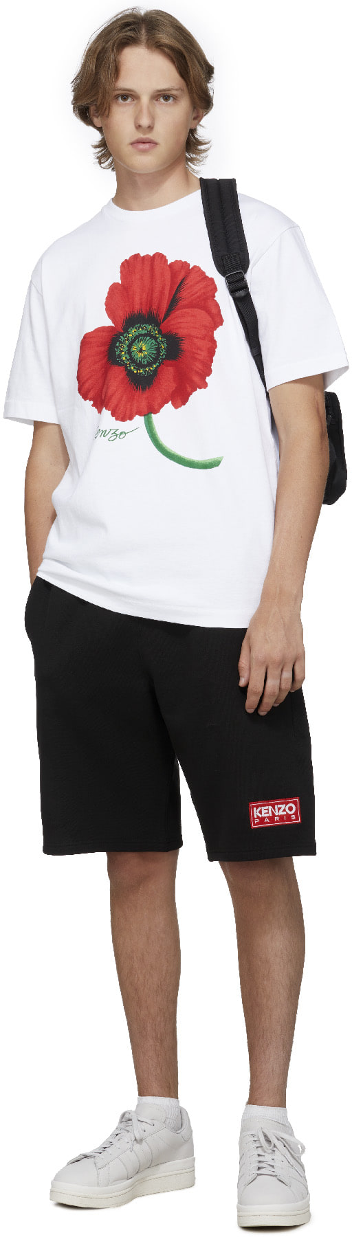 Kenzo: White 'Kenzo Poppy' T-Shirt - 4