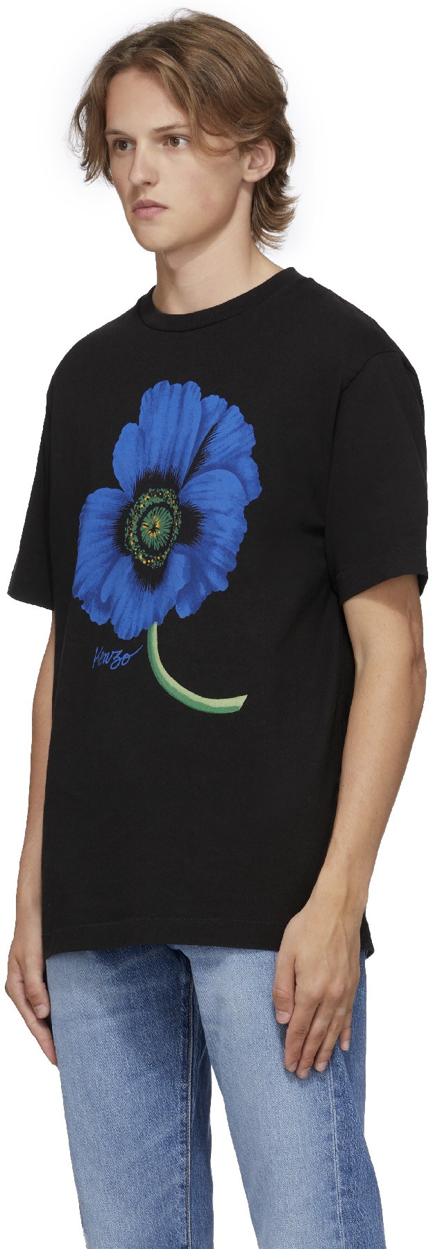 Kenzo: Black 'Kenzo Poppy' T-Shirt - 2