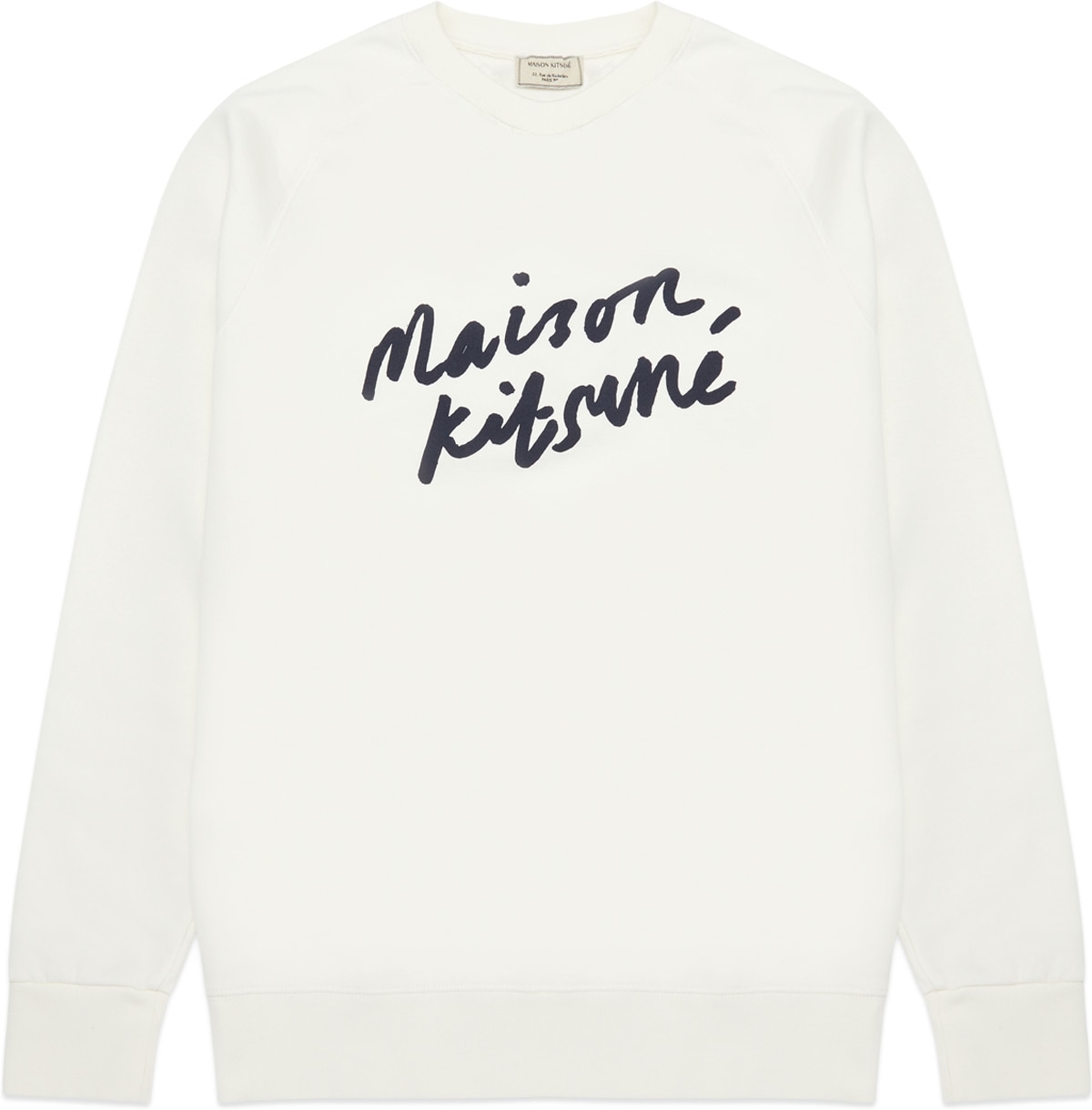 Maison Kitsuné: Neutrals Handwriting Clean Pullover Sweaters - 1