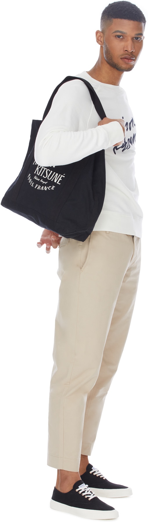 Maison Kitsuné: Neutrals Handwriting Clean Pullover Sweater - 4
