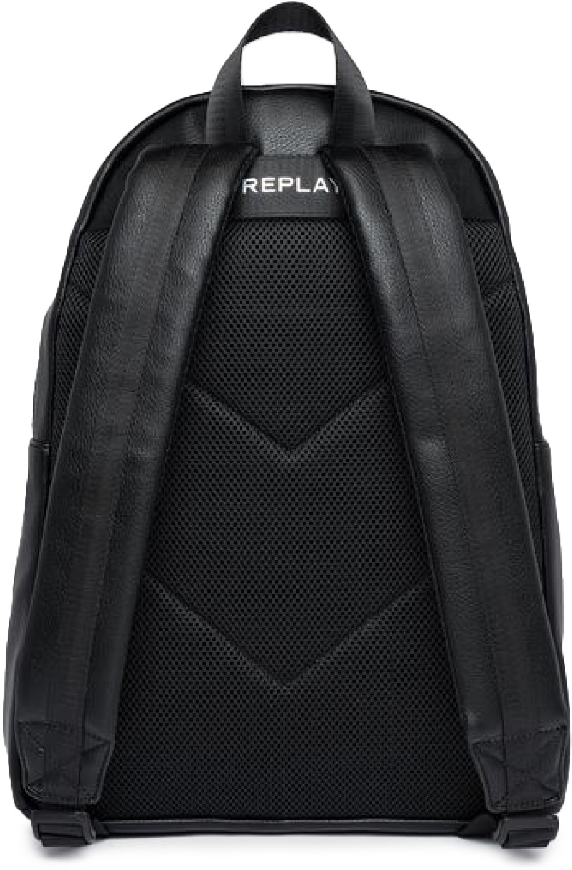 REPLAY: Black Hammered Effect Backpack - 2