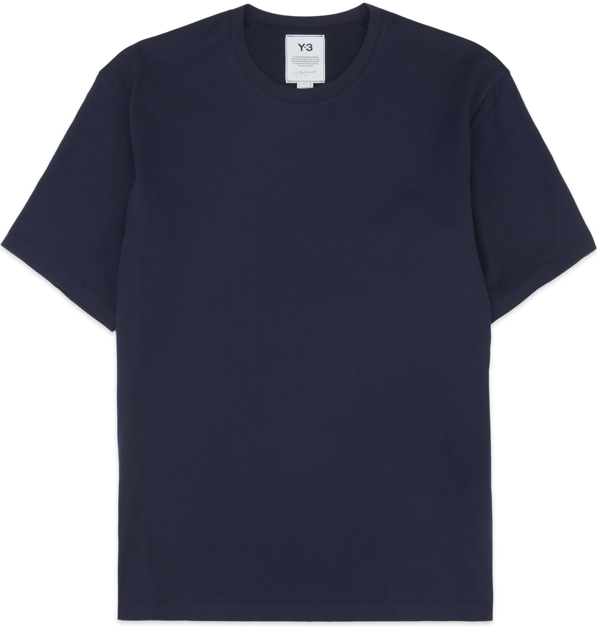 Y-3: Bleu T-Shirt à Logo Bleu - 1