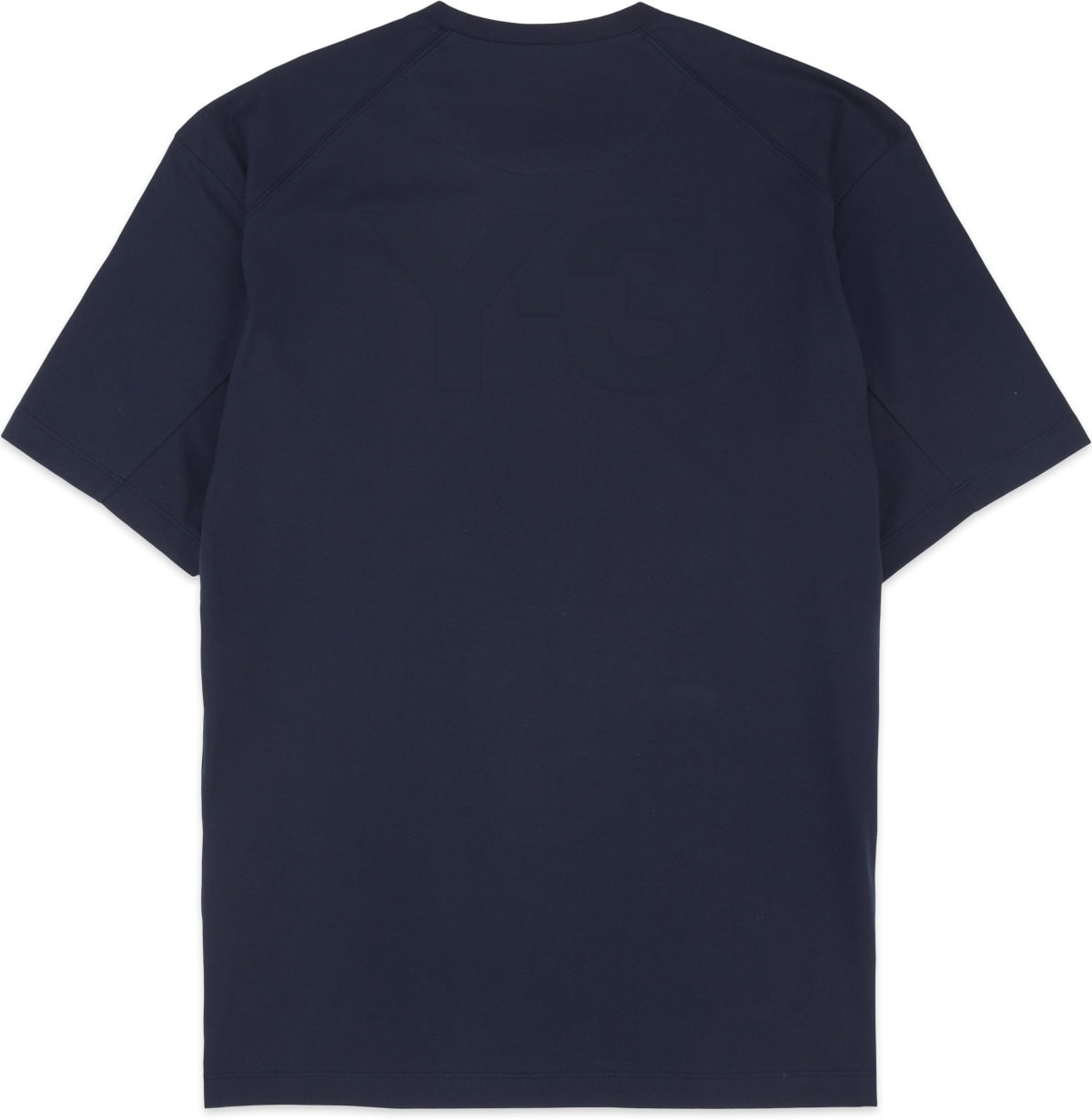 Y-3: Bleu T-Shirt à Logo Bleu - 2