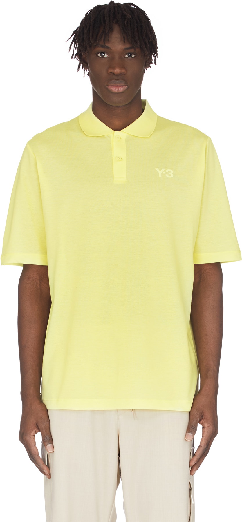 Y-3: Yellow Classic Logo Polo Shirt - 1