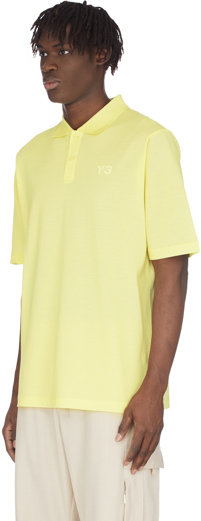 Y-3: Yellow Classic Logo Polo Shirt - 2