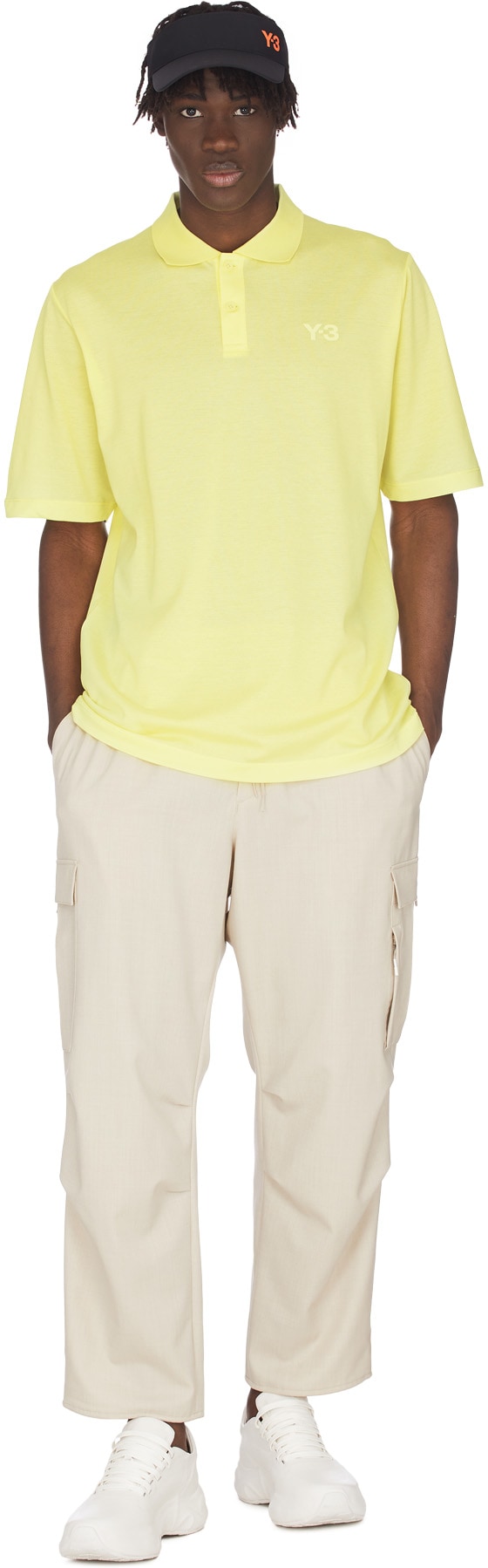 Y-3: Yellow Classic Logo Polo Shirt - 4