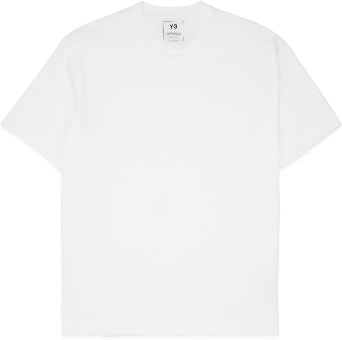 Y-3: Blanc T-Shirt à Logo Classique- Blanc Blanc - 1