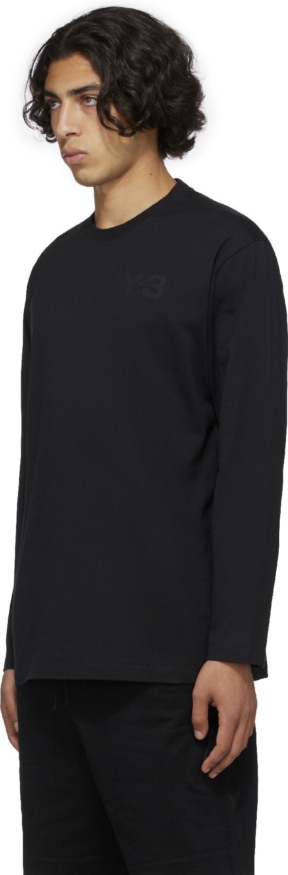 Y-3: Black Classic Long Sleeve Logo T-Shirt - 2