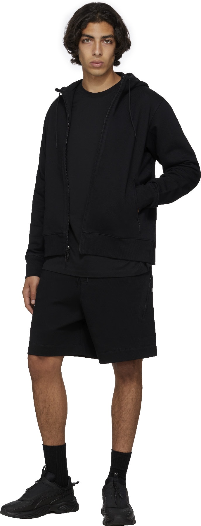 Y-3: Black Classic Long Sleeve Logo T-Shirt - 4