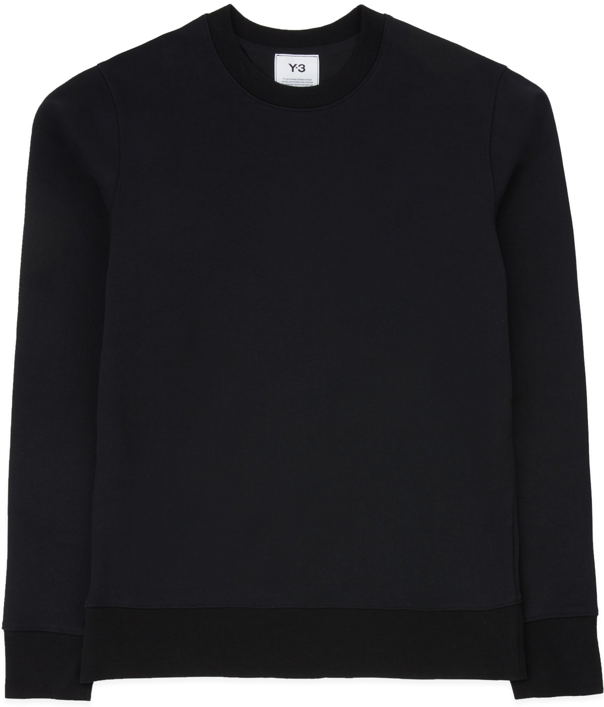 Y-3: Black Classic Back Logo Crew Sweater - 1