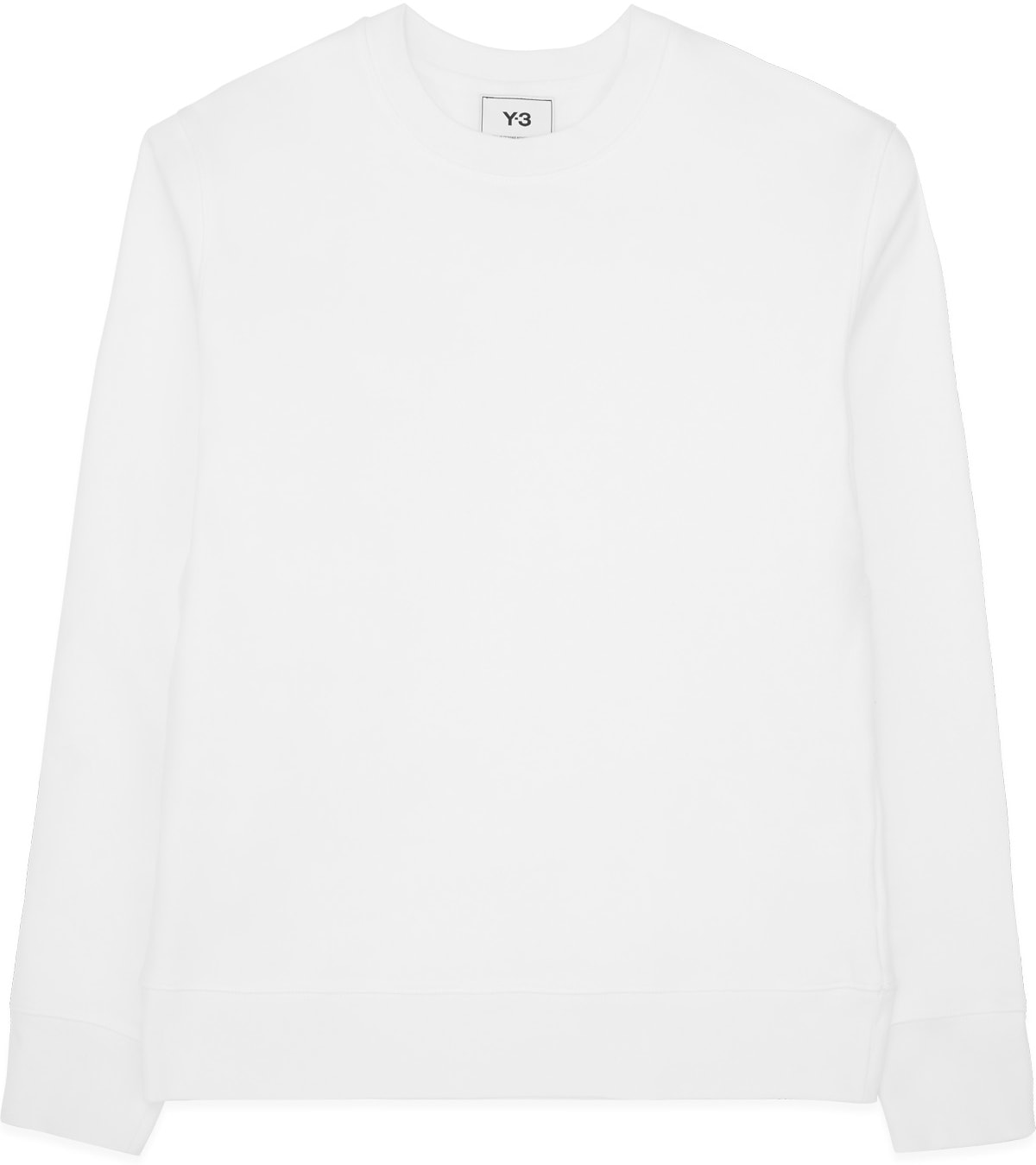 Y-3: White Classic Back Logo Crew Pullover Sweater - 1