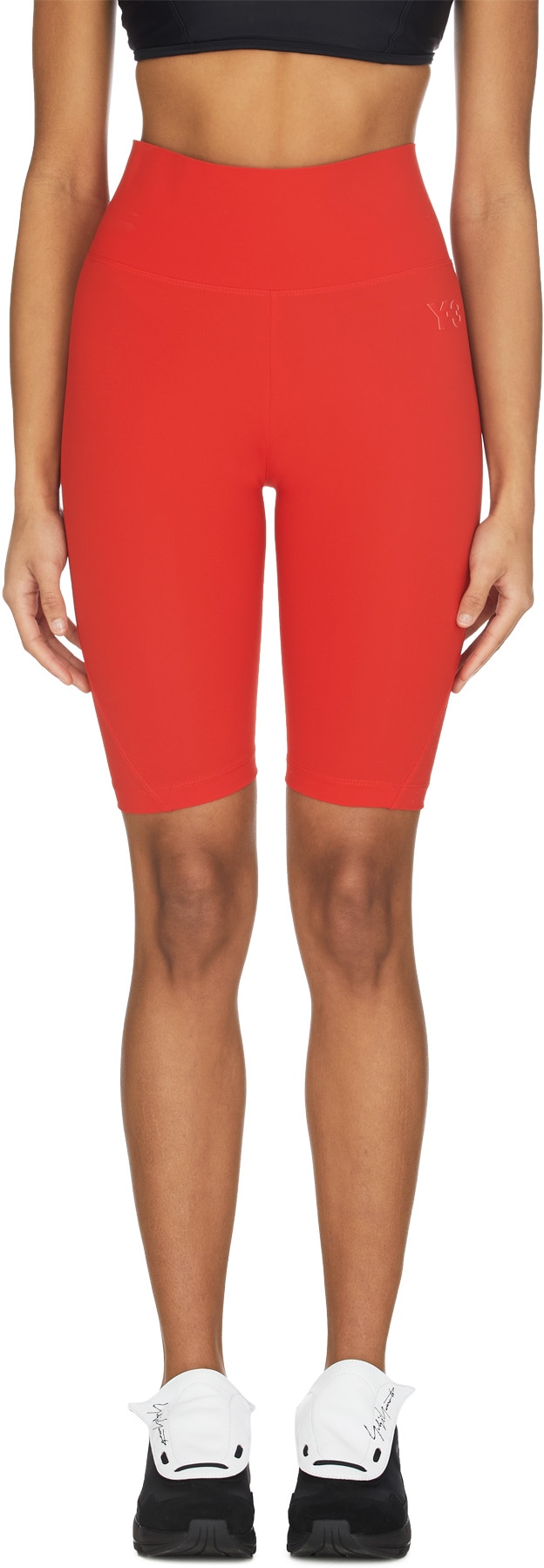 Y-3: Red Classic Logo Tights - 1