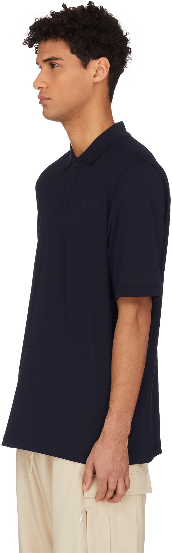 Y-3: Blue Classic Logo Polo Shirt - 2