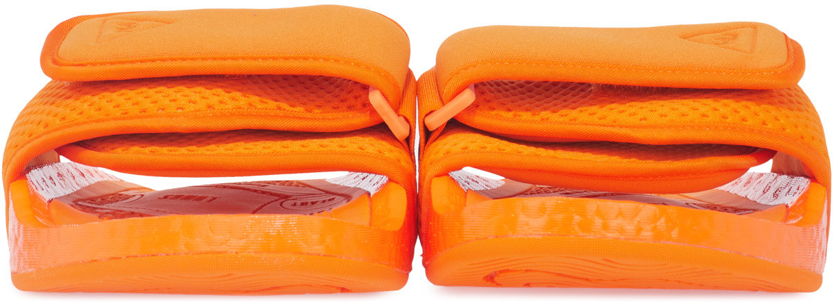 adidas Originals x Pharrell Williams: Orange Pharrell Williams Boost Slides - 3