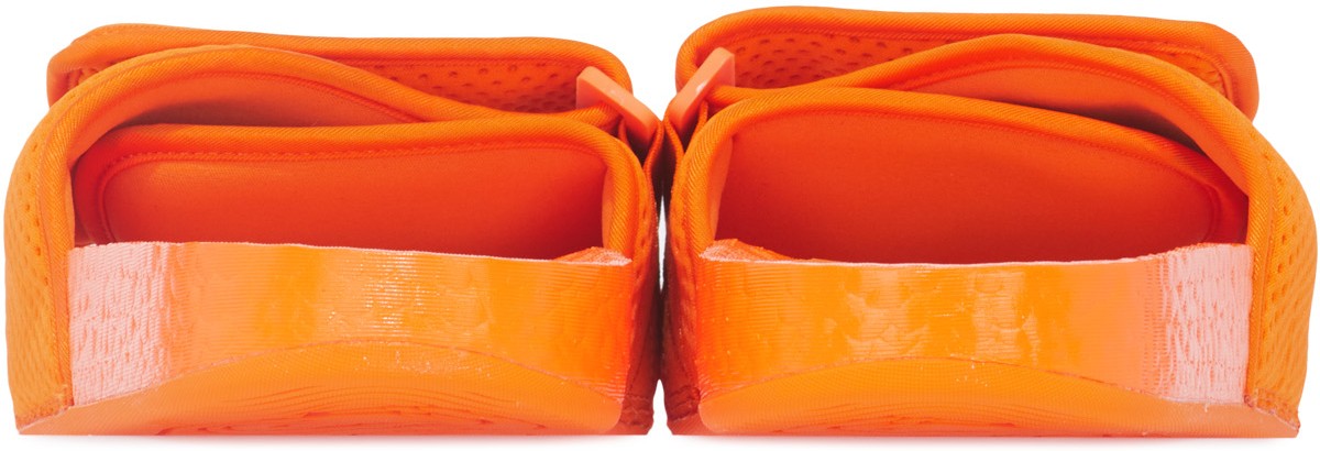 adidas Originals x Pharrell Williams: Orange Pharrell Williams Boost Slides - 5