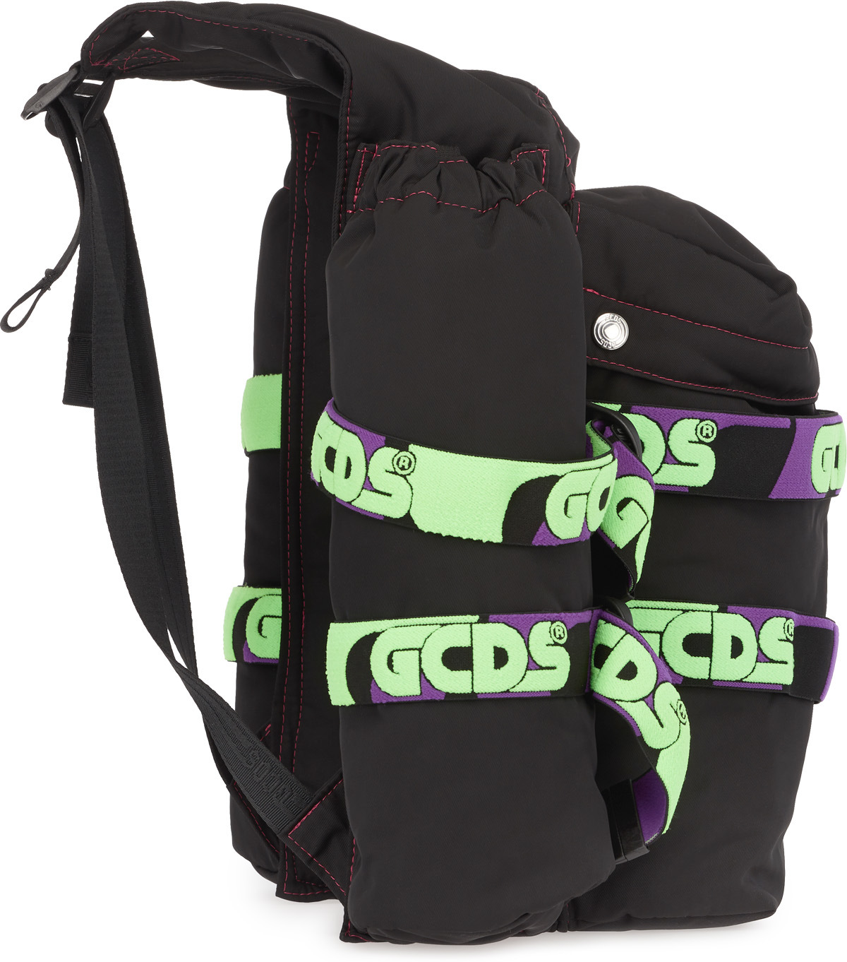 GCDS: Black Military Backpack - 2