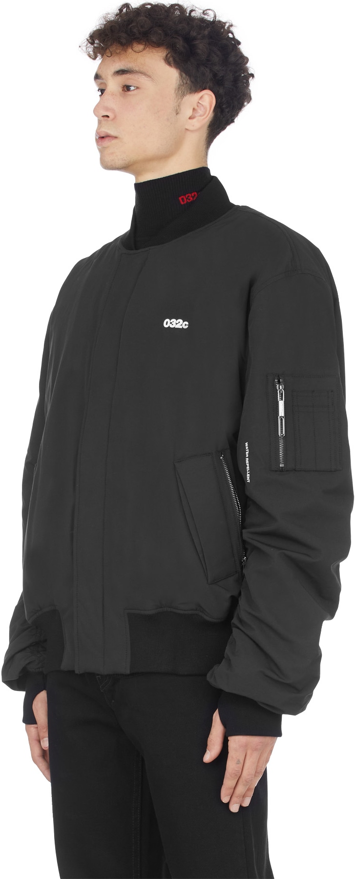 032c: Noir Blouson Aviateur Maria Noir - 2