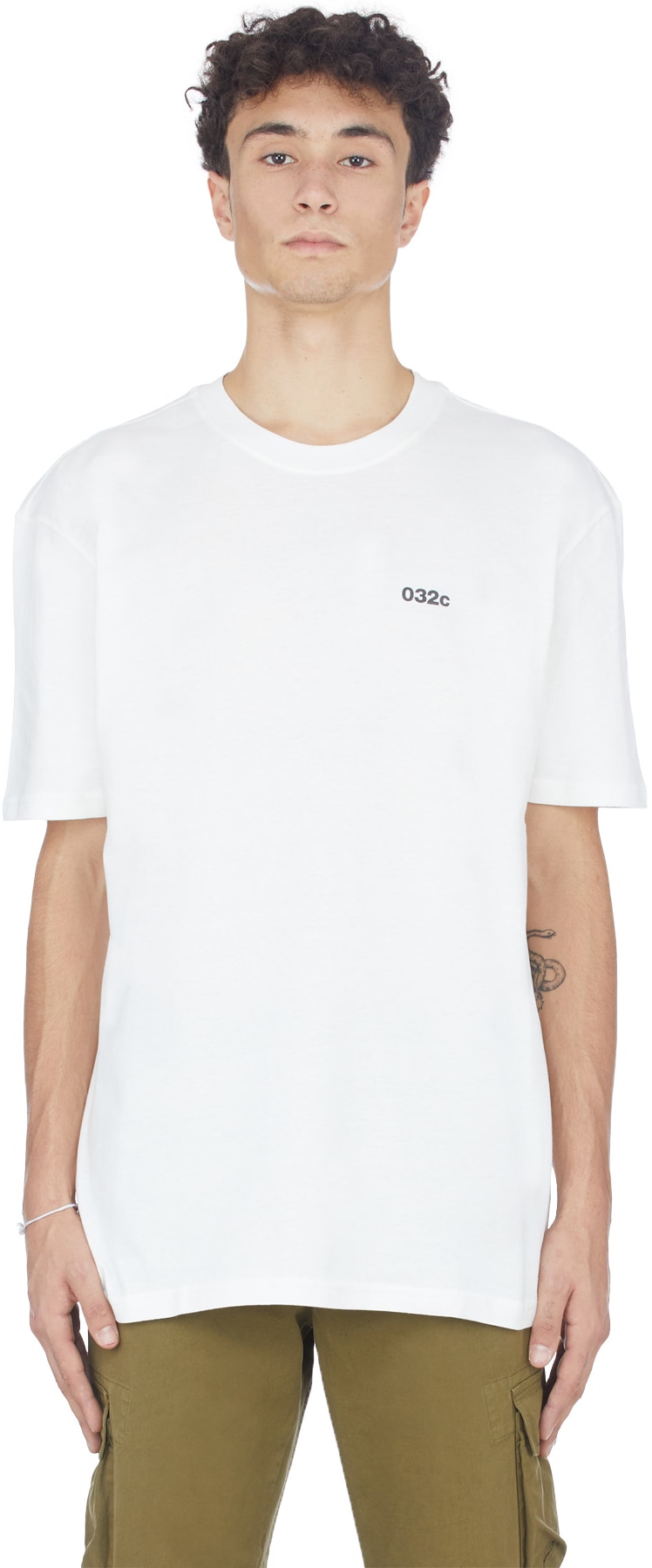 032c: White Maria 'Spiral' T-Shirt - 1