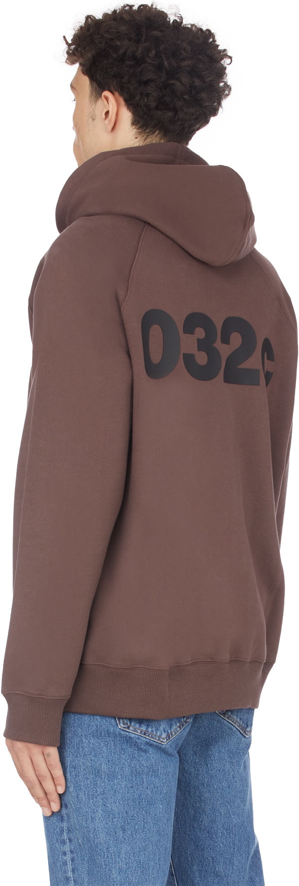 032c: Brown Maria 3D Logo Hoodie - 3