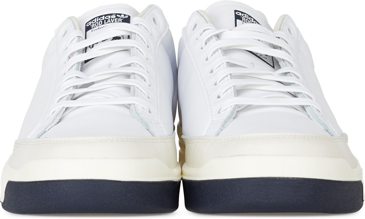 adidas Originals: Blanc Rob Laver Blanc - 3