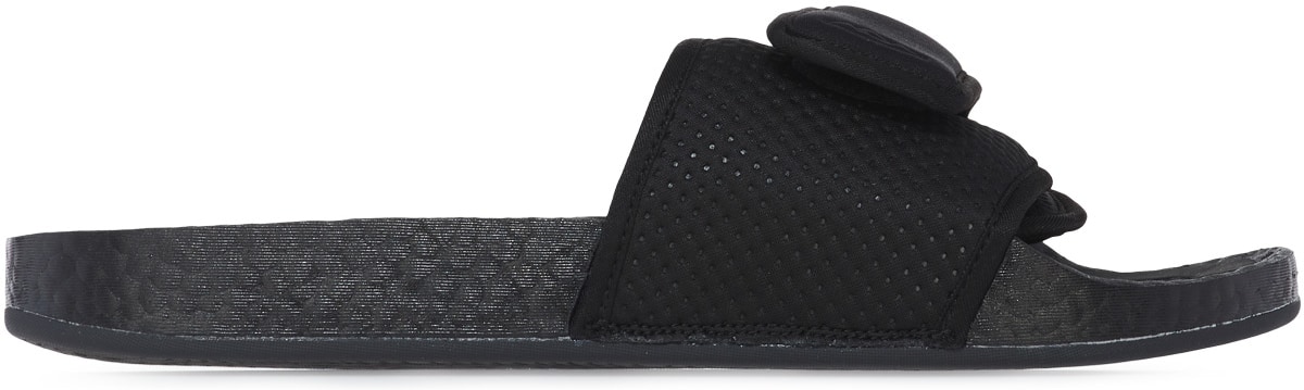 adidas Originals x Pharrell Williams: Black Pharrell Williams Boost Slides - 1