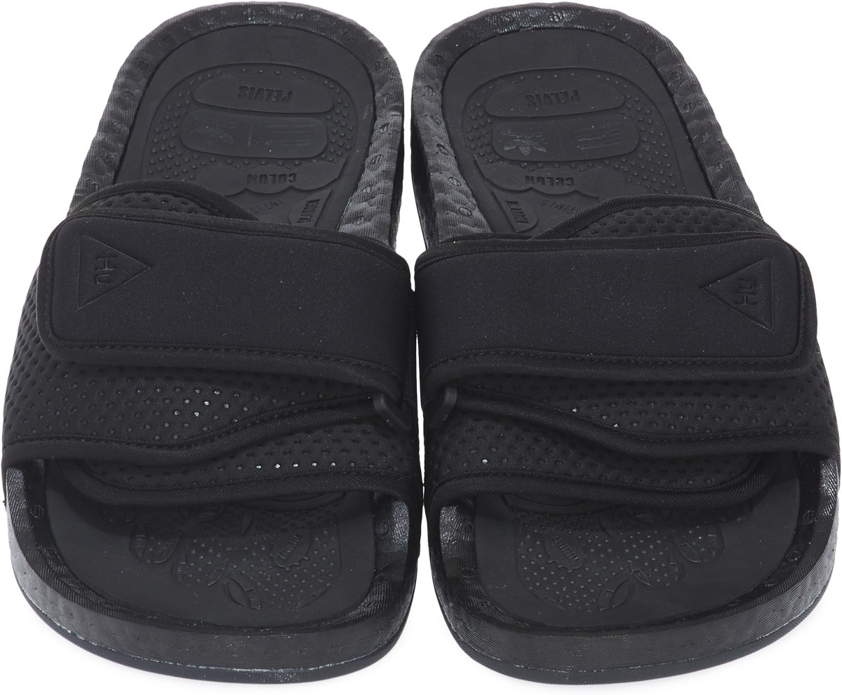 adidas Originals x Pharrell Williams: Black Pharrell Williams Boost Slides - 4