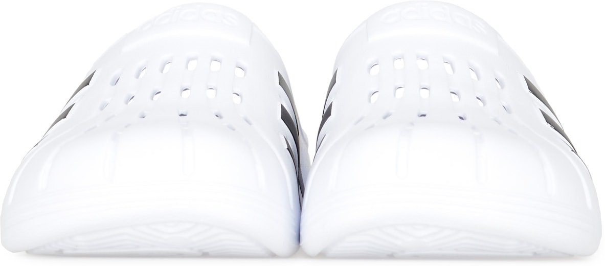 adidas Originals: White Adilette Clogs - 3