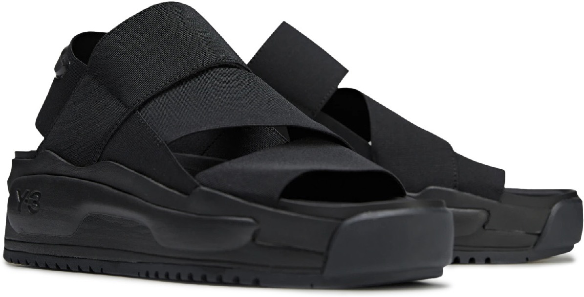 Y-3: Black Rivalry Sandal - 3