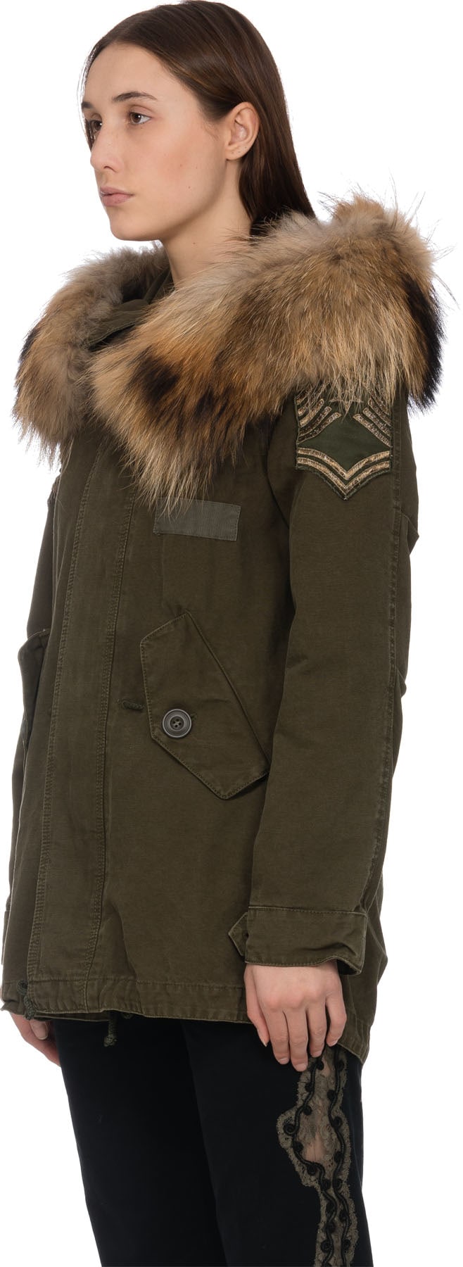 History Repeats: Green Canvas fur Jacket - 2