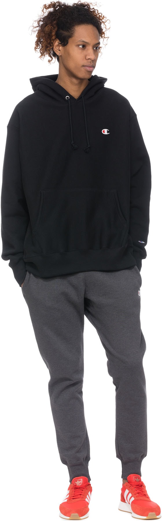 Champion: Grey Reverse Weave Jogger Pants - 4