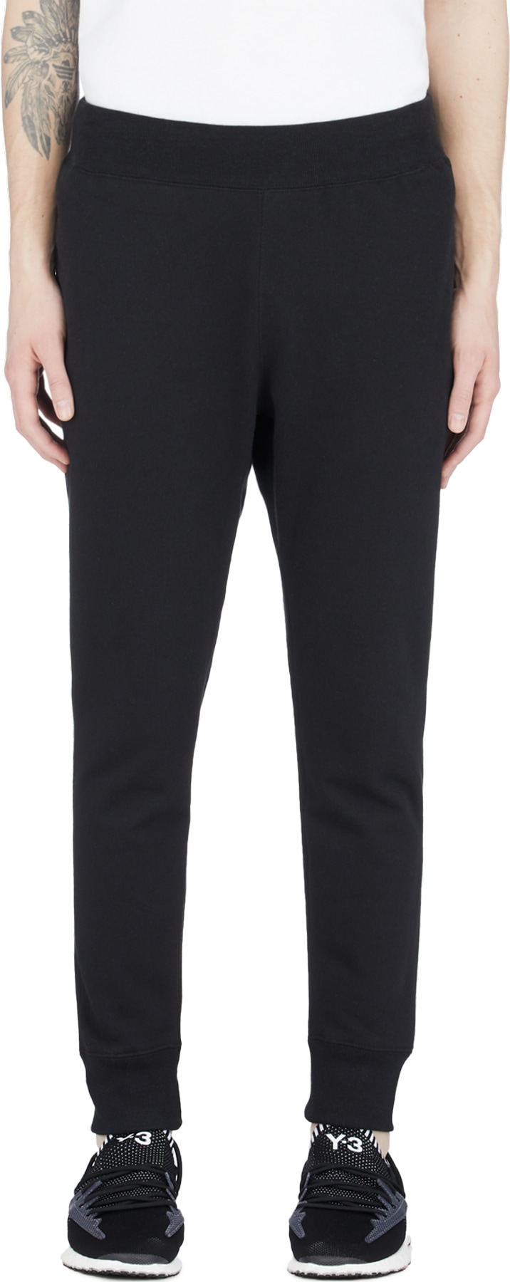 Champion: Noir Jogging Tissage Inversé à Bordure Noir - 1