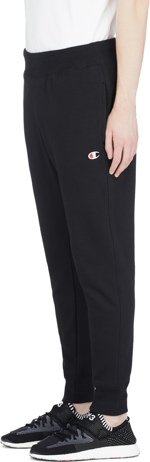 Champion: Noir Jogging Tissage Inversé à Bordure Noir - 2