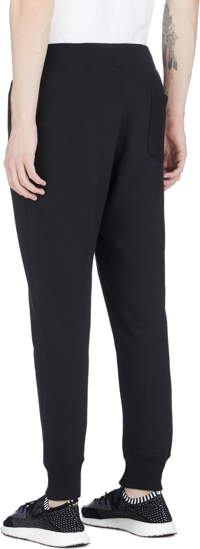 Champion: Noir Jogging Tissage Inversé à Bordure Noir - 3