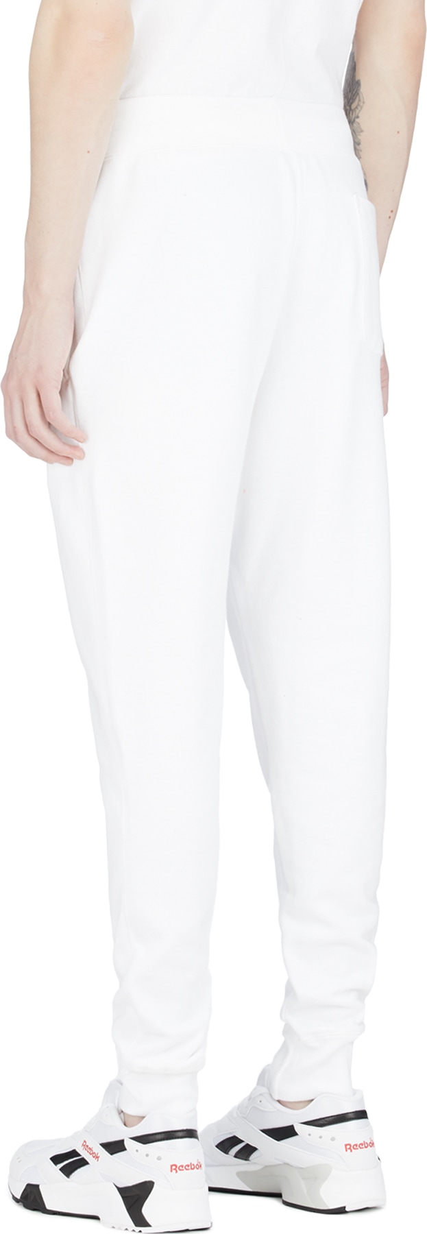 Champion: White Reverse Weave Jogger Pants - 3