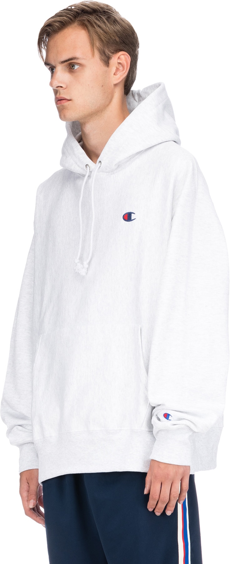 Champion: Grey Reverse Weave Hoodie - 2