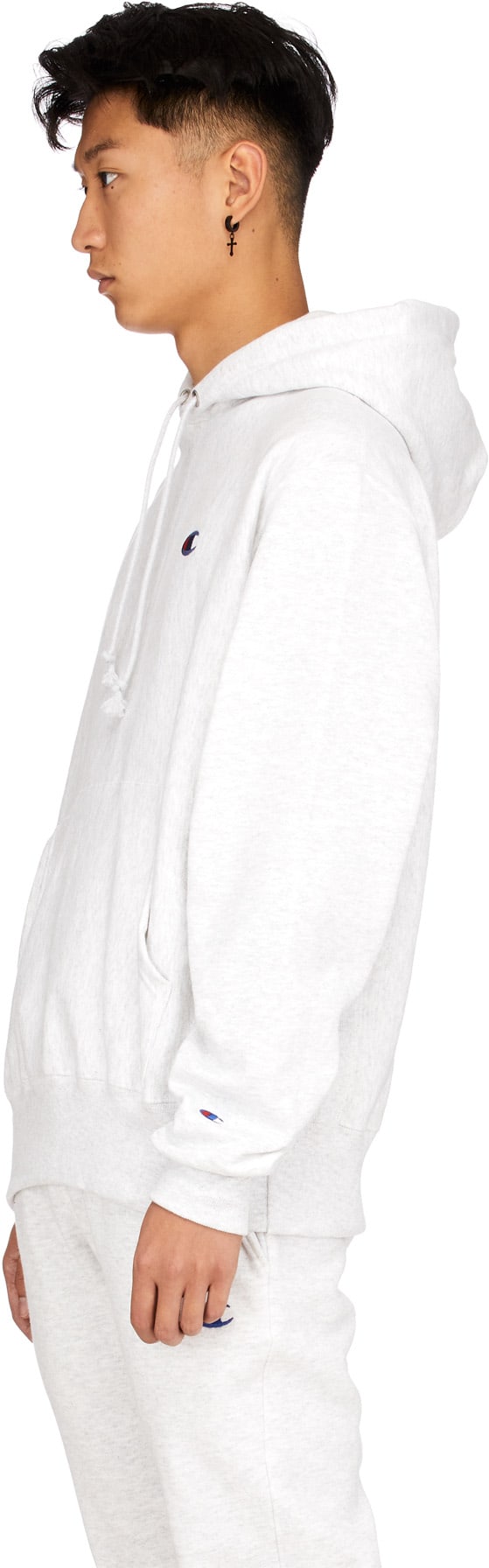 Champion: Gris Veste à Capuche Tissage Inversé Gris - 2