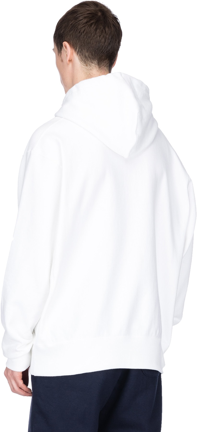 Champion: White Reverse Weave C Logo Full Zip Hoodie - 3