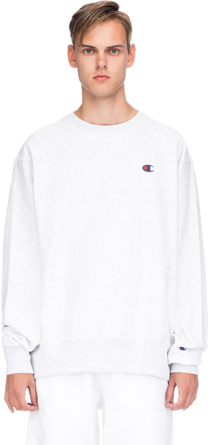 Champion: Grey Reverse Weave Pullover - 1