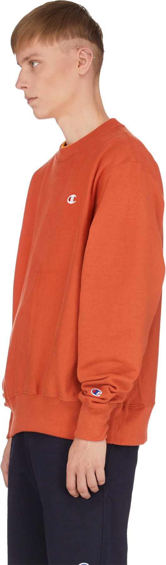 Champion: Orange Pull Tissage Inversé Col Rond Orange - 2