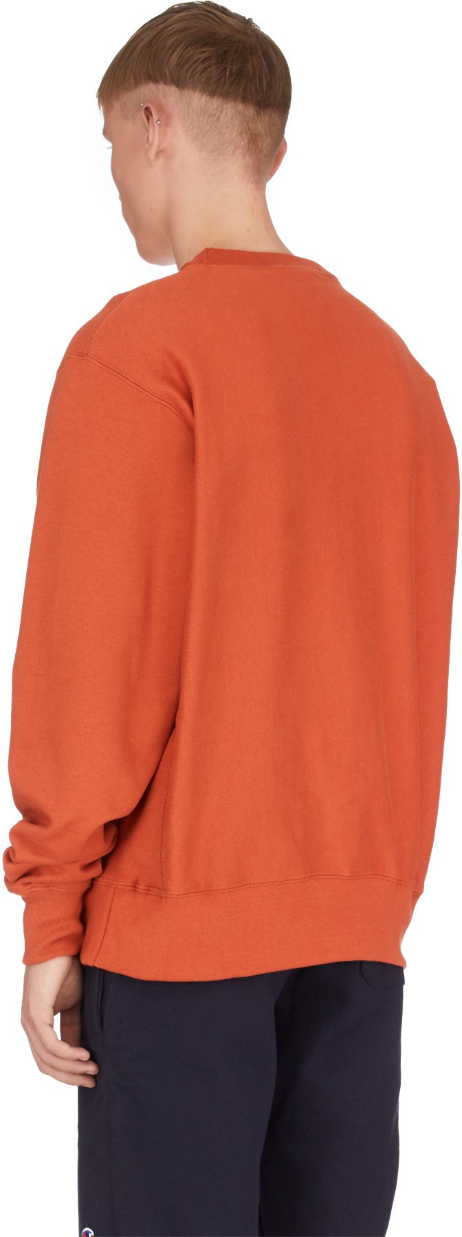 Champion: Orange Pull Tissage Inversé Col Rond Orange - 3