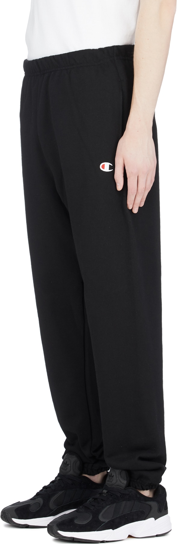 Champion: Black Reverse Weave Sweatpants - 2