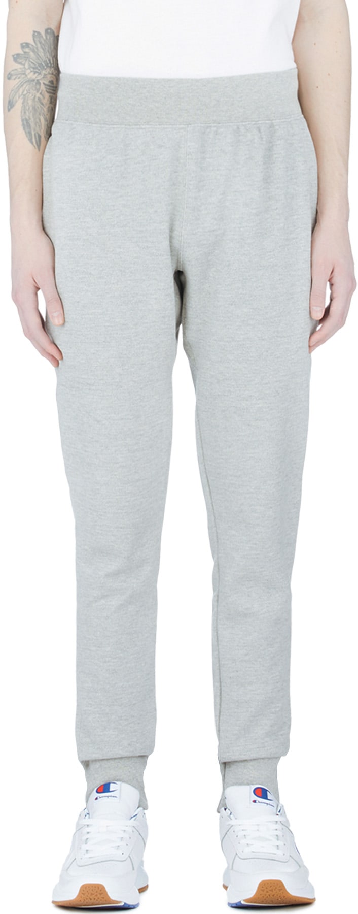 Champion: Grey Reverse Weave Sweatpants - 1