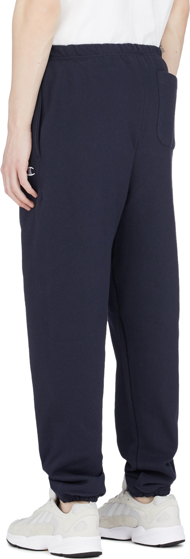 Champion: Blue Reverse Weave Sweatpants - 3